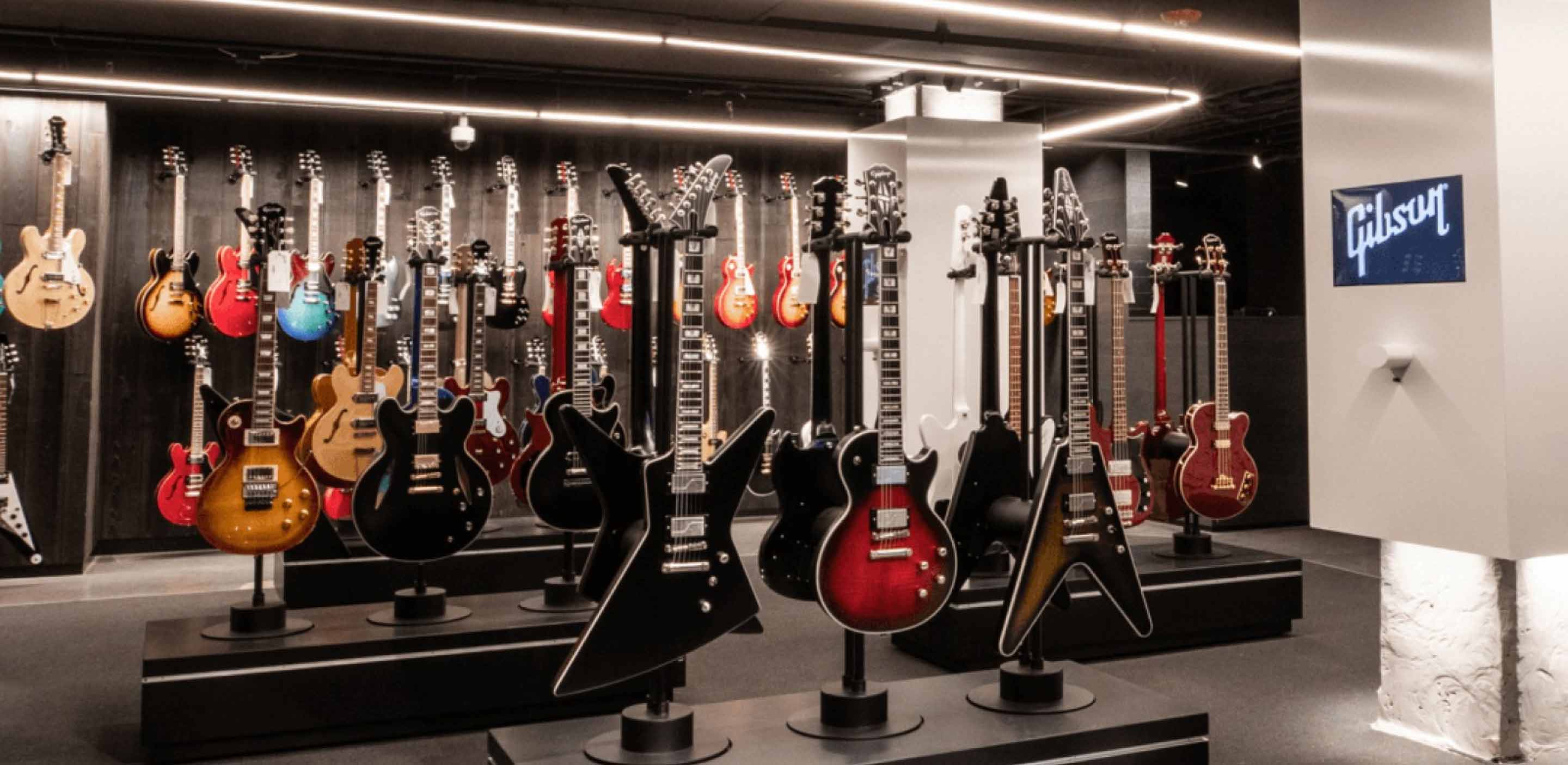 Imagen de guitarras de la marca Gibson 