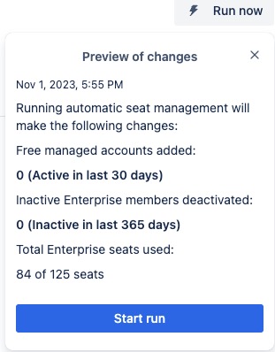 Automatic Seat Management Preview Changes