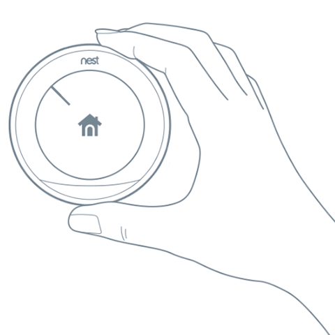 Nest thermostat hand animation image. 