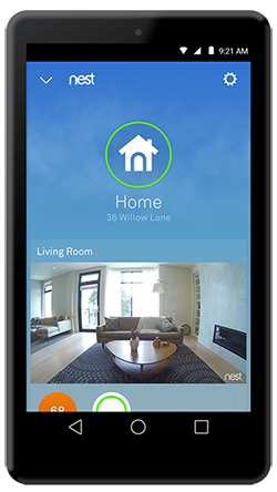 Nest app home screen spaces