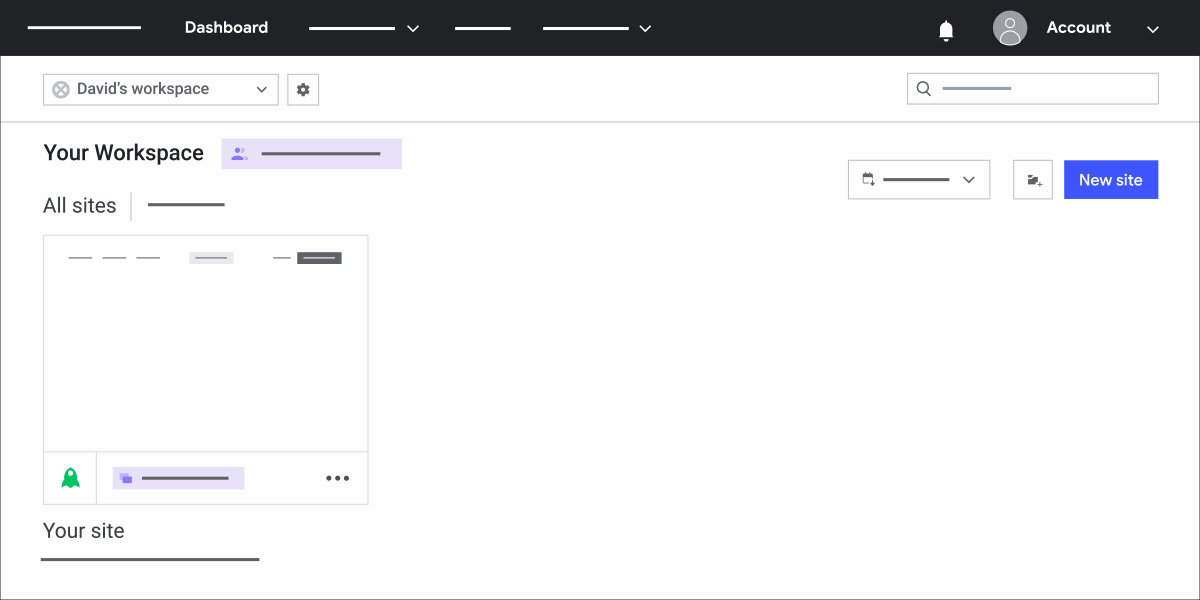 An animation showing how to access settings using Webflow.