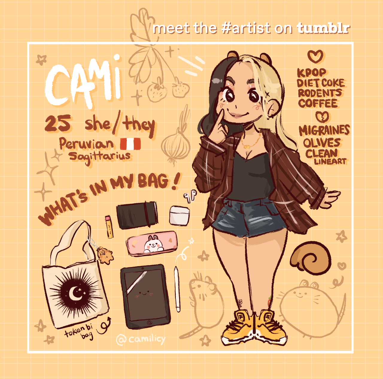 Meet the Artist: @camilicy“Hola! My name is Cami. I’m a Peruvian Freelance illustrator residing in the sunny lands of South Florida! I enjoy doodling silly animals and cute stuff using lots of warm colors like yellows and browns. Aside from digital...