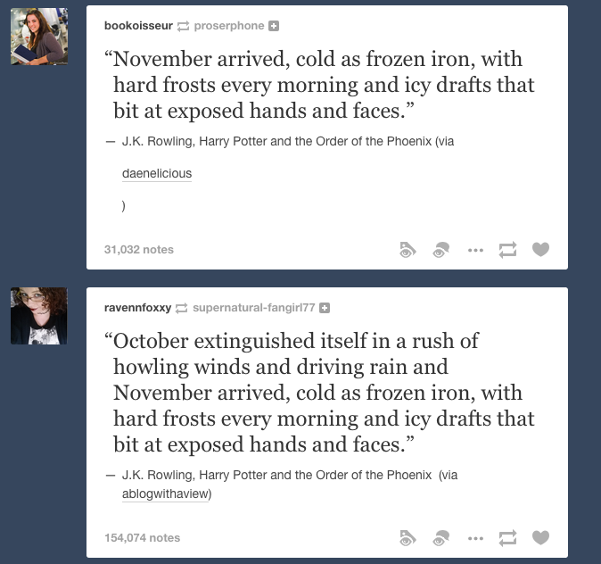 According to the HP fandom on my dashboard, it’s November.