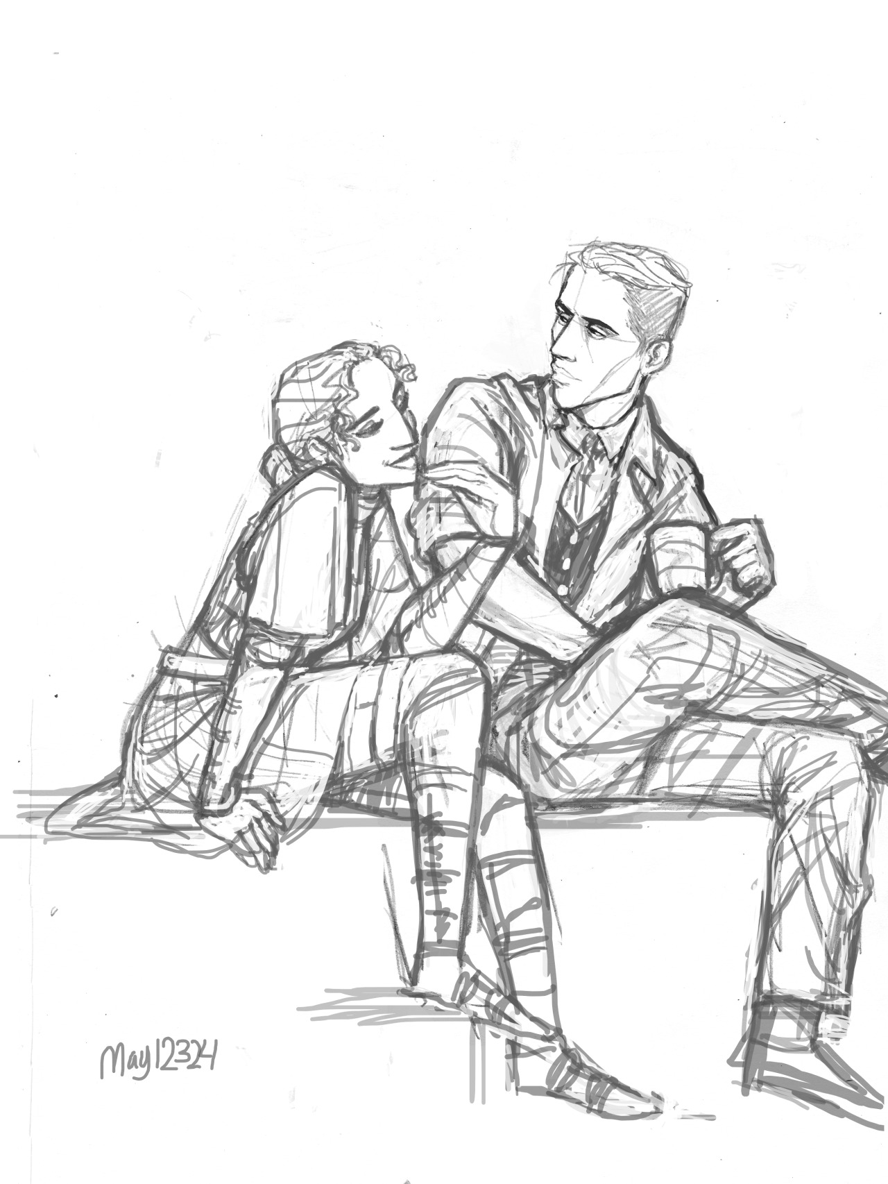 lbardugo:
“may12324:
“Inej and Kaz for triplepooptard. One of the prizes from my recent follower giveaway. The prompt was eating cake, but I figure Kaz would be more inclined to drinking coffee and just watching Inej eat cake.
”
I love this! And I...