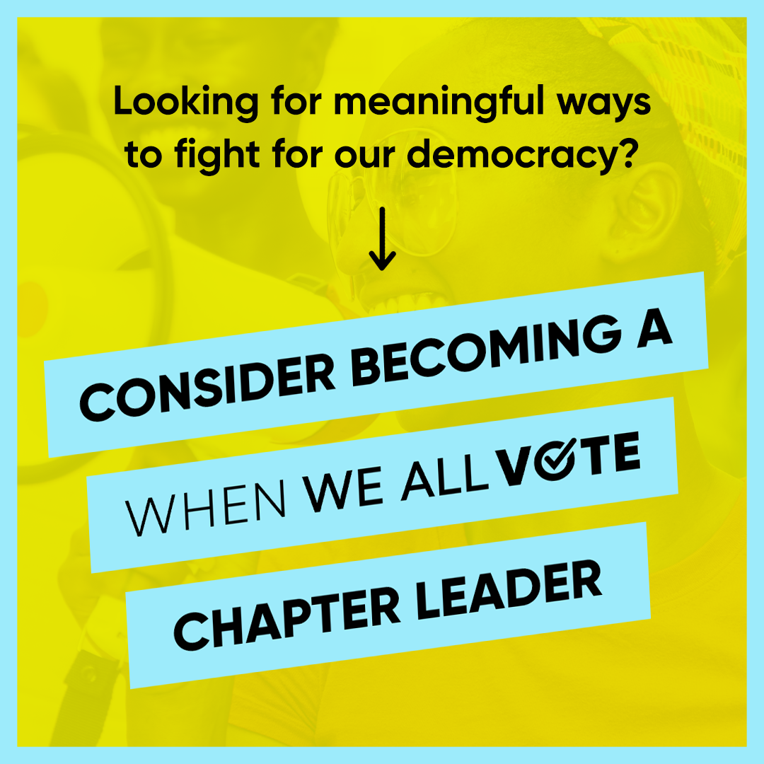 whenweallvote:
“ When We All Vote Chapter Leaders are volunteer leaders that we train and empower to register voters, turn out voters, and advocate for voting rights legislation. Our Chapter Leaders meet virtually on the 2nd Wednesday of every...