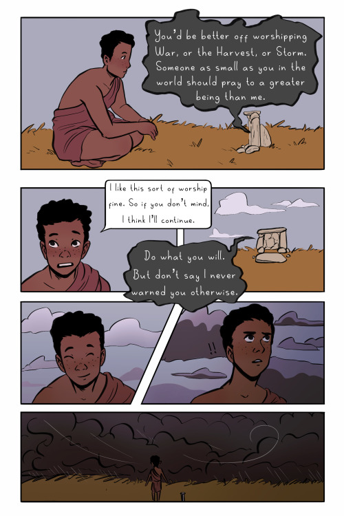 I made this a long time ago and was very nervous about posting it to Tumblr. I can’t really think of a good caption~ everything I wanted to say is in the little blurb at the beginning.
‘God of Arepo’ Fan-made graphic novel
Part 1 // Part 2 // Part 3...