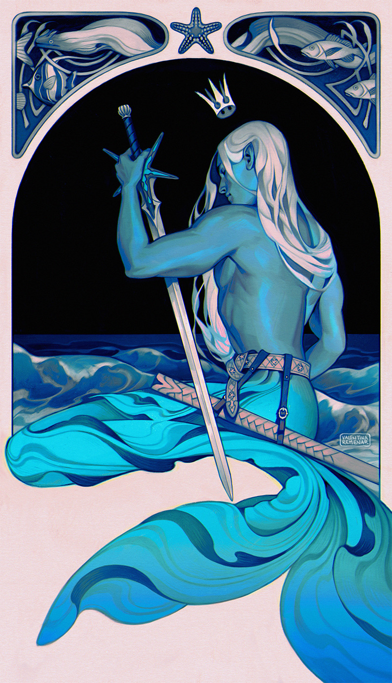 tincek-marincek:
“ Deep Blue Sea
I decided to attempt mermay since I didn’t do it for past few years and I actually had a blast painting this. I hope that I’ll be able to paint a few mermay themed pieces, but I’ll see how will that go :’D Like...