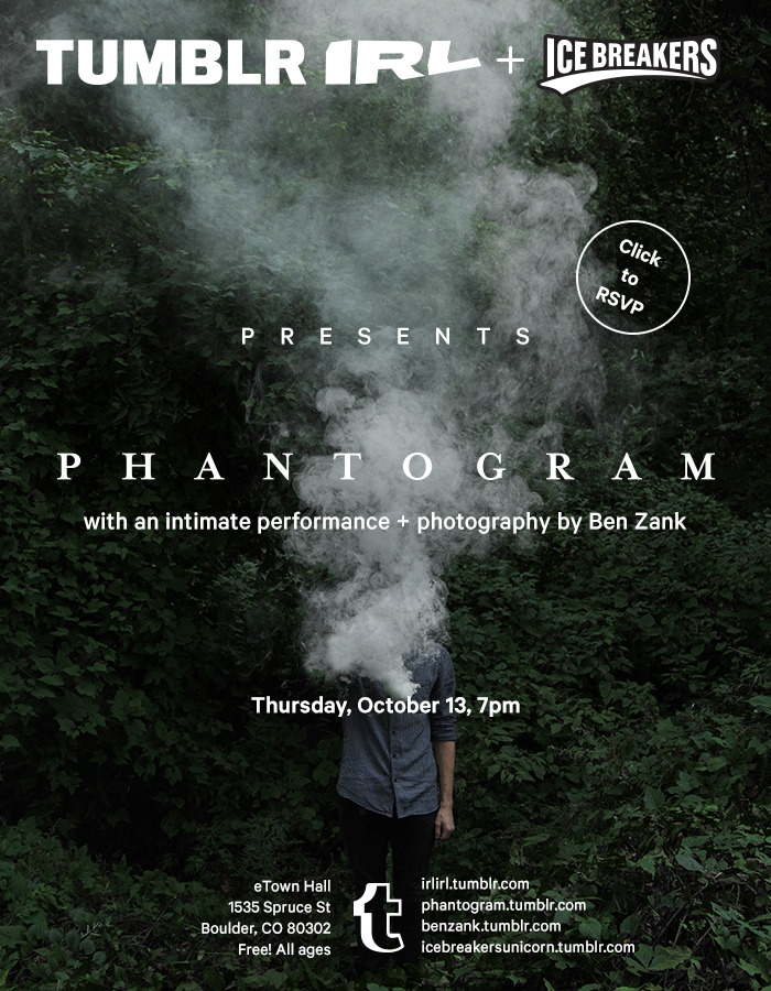 PHANTOGRAM • TUMBLR IRL Phantogram have released their third album. It’s called, Three.
With songs that explore how we may find calm amongst chaos, the duo have aptly selected Ben Zank to collaborate on a special Tumblr IRL. As you listen to the...