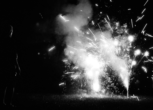 Summertime fireworks on 35mm film.
