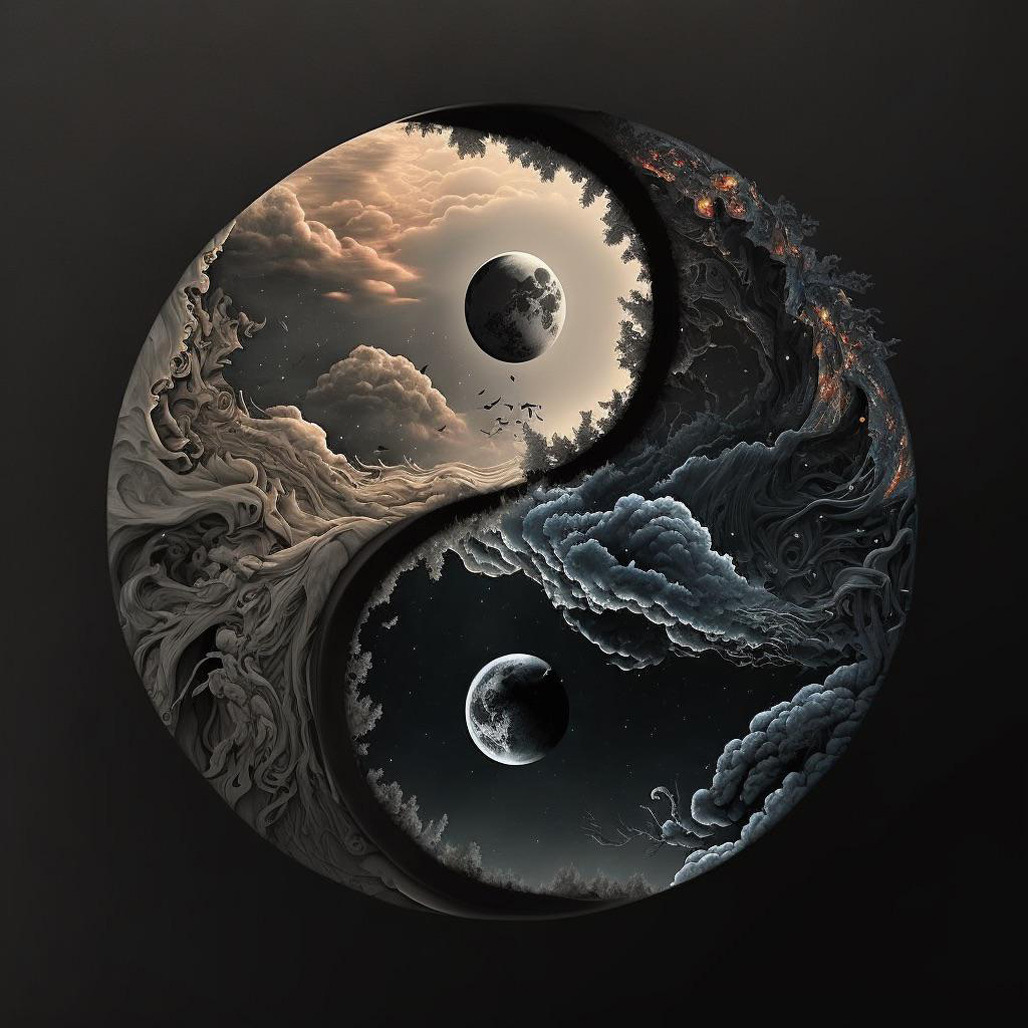 5vx:
“talonabraxas:
“ “Yin and yang, male and female, strong and weak, rigid and tender, heaven and earth, light and darkness, thunder and lightning, cold and warmth, good and evil…the interplay of opposite principles constitutes the universe.”
~...