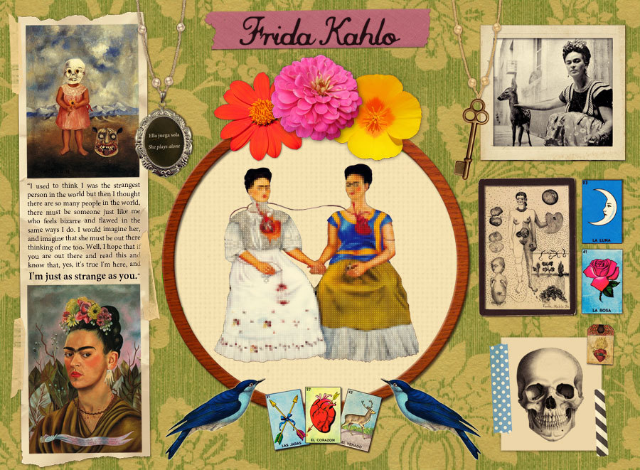 Digital art: “Frida Kahlo Shrine” by hercoffin