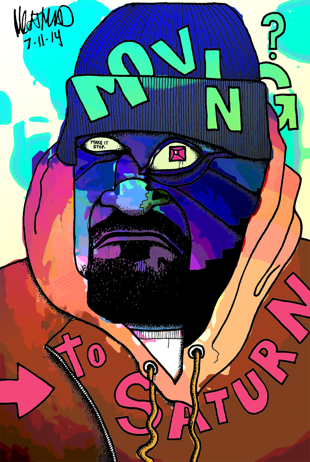 Portrait of Ghostface Killah, by Meathead
New art every day at http://meatheadsux.tumblr.com