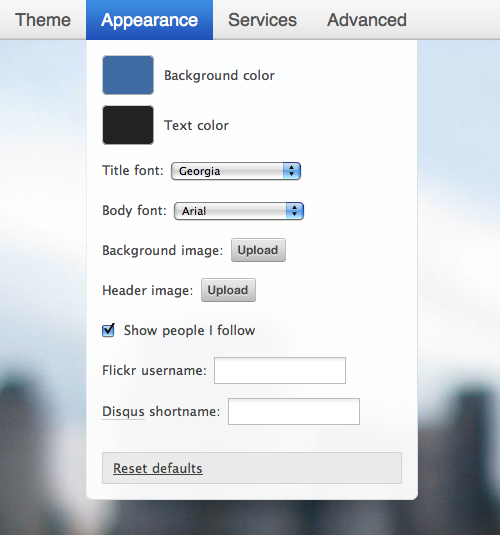 HUGE Theme Upgrades!
We just enabled a massive list of new Appearance Options for theme designers including Custom Fonts, Booleans (useful for toggling options), Custom Text (useful for enabling widgets), and Custom Images!
Some of these features are...