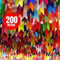 Bandeirinha Festa Junina 200 Metros Bandeirolas De Plástico Decoração Enfeite Varal Coloridas