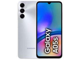 Smartphone Samsung Galaxy A05s 6,7" 128GB Prata 6GB RAM Câm. Tripla 50MP + Selfie 8MP Bateria 5000mAh Dual Chip