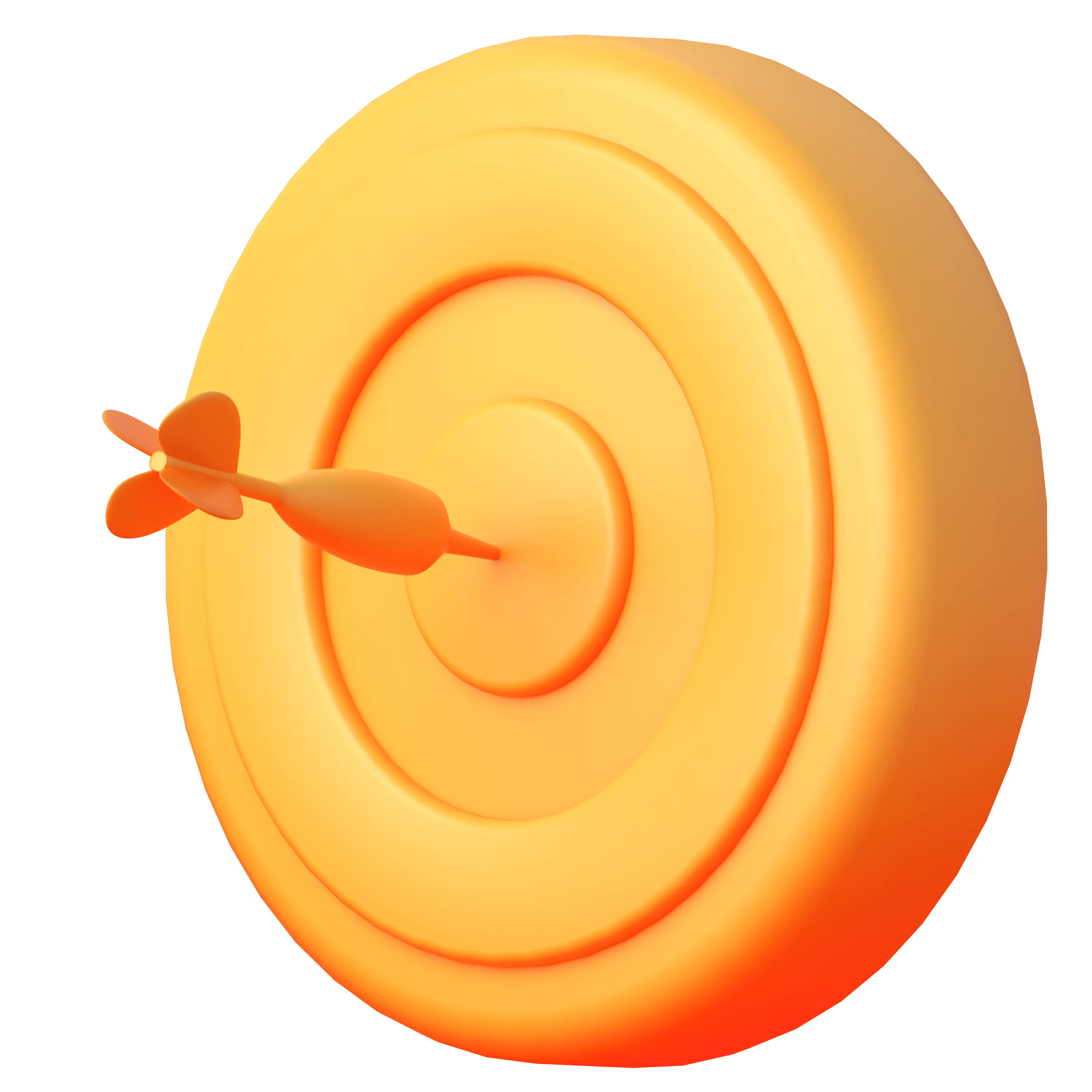 A target with a dart in the bullseye
