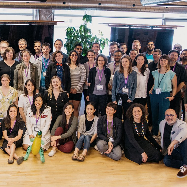 Foto de los empleados de la Fundación Mozilla