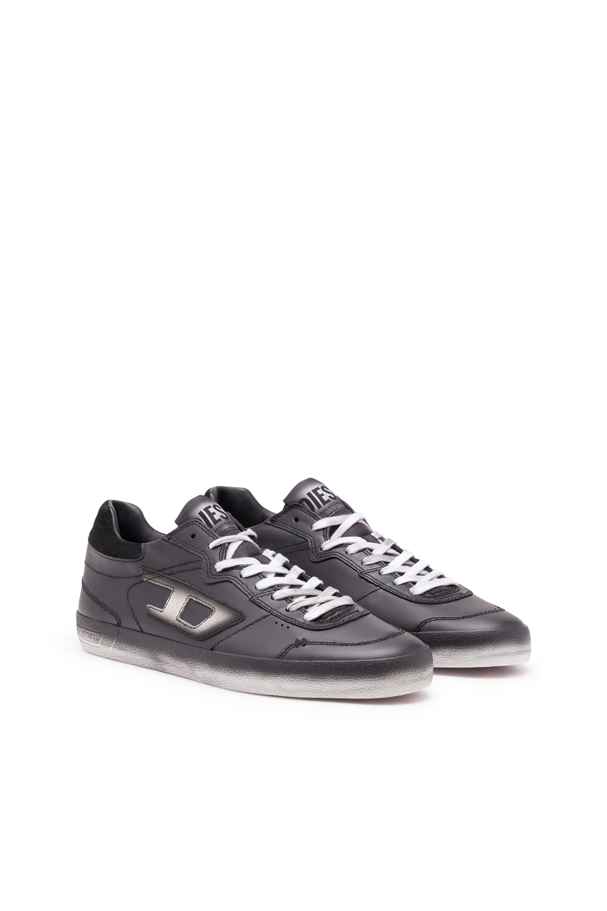 Diesel - S-LEROJI LOW, Herren S-Leroji Low-Sneakers aus Leder mit auslaufendem Farbe-Effekt in Schwarz - Image 2