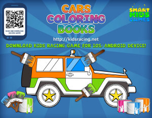 Icon image Coloring Book with 4x4 Offroad Car (Letter): for little kids, boys, girls, toddlers. Free coloring book