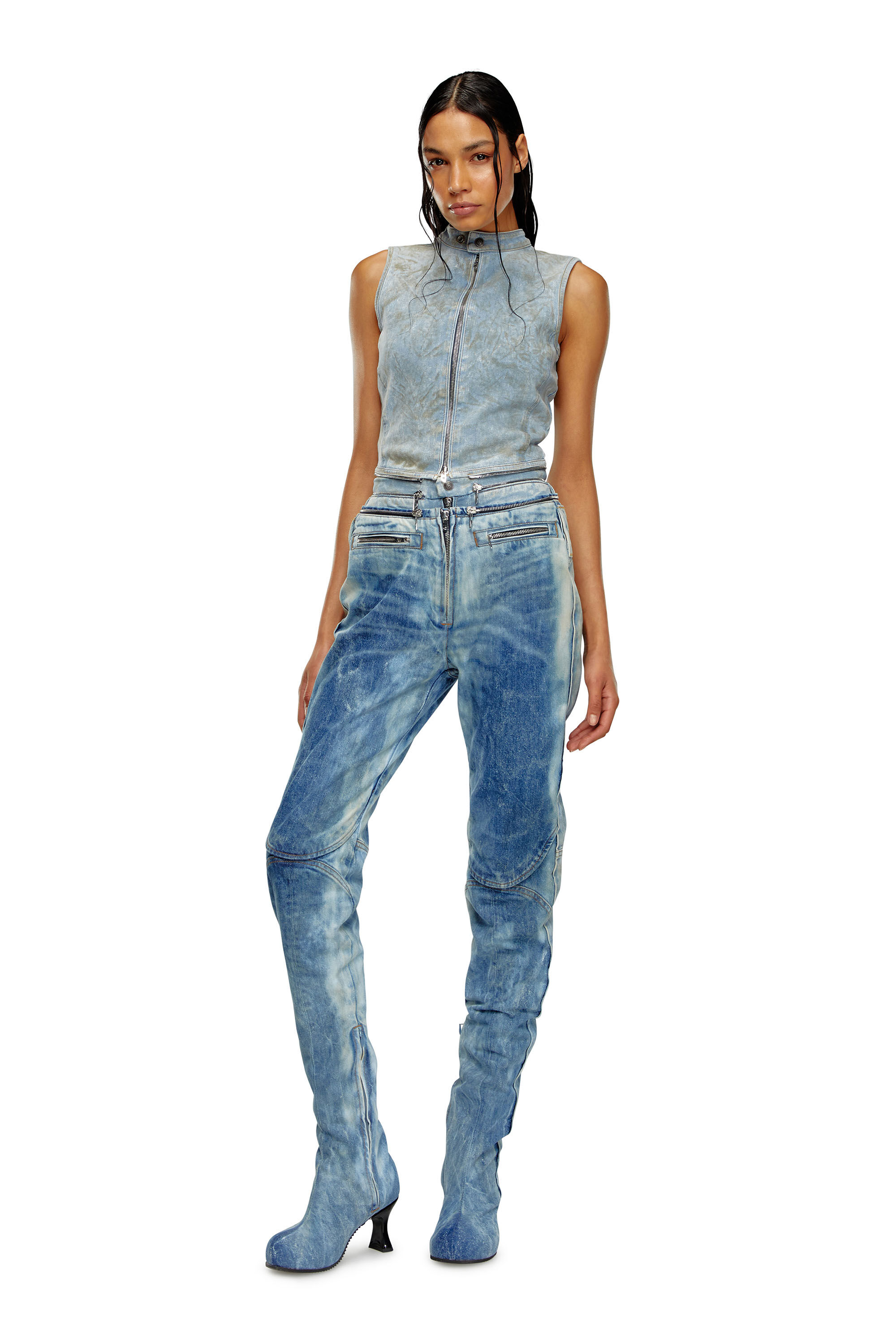Diesel - Female Straight Jeans D-Gen 0PGAM, Medium Blue - Image 1