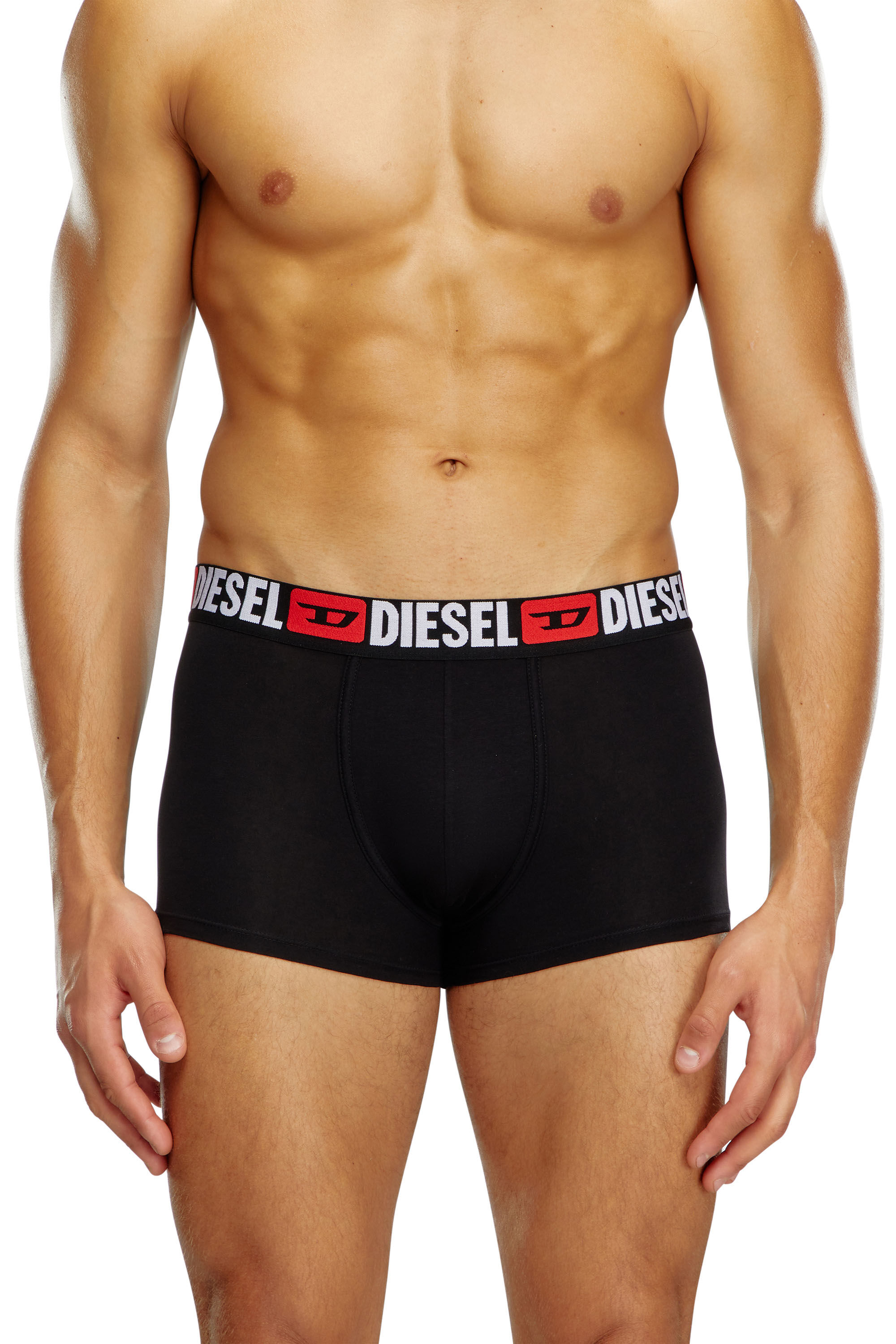 Diesel - UMBX-DAMIENTHREEPACK, Homme Lot de trois boxers avec taille ornée du logo sur toute la surface in Noir - Image 1