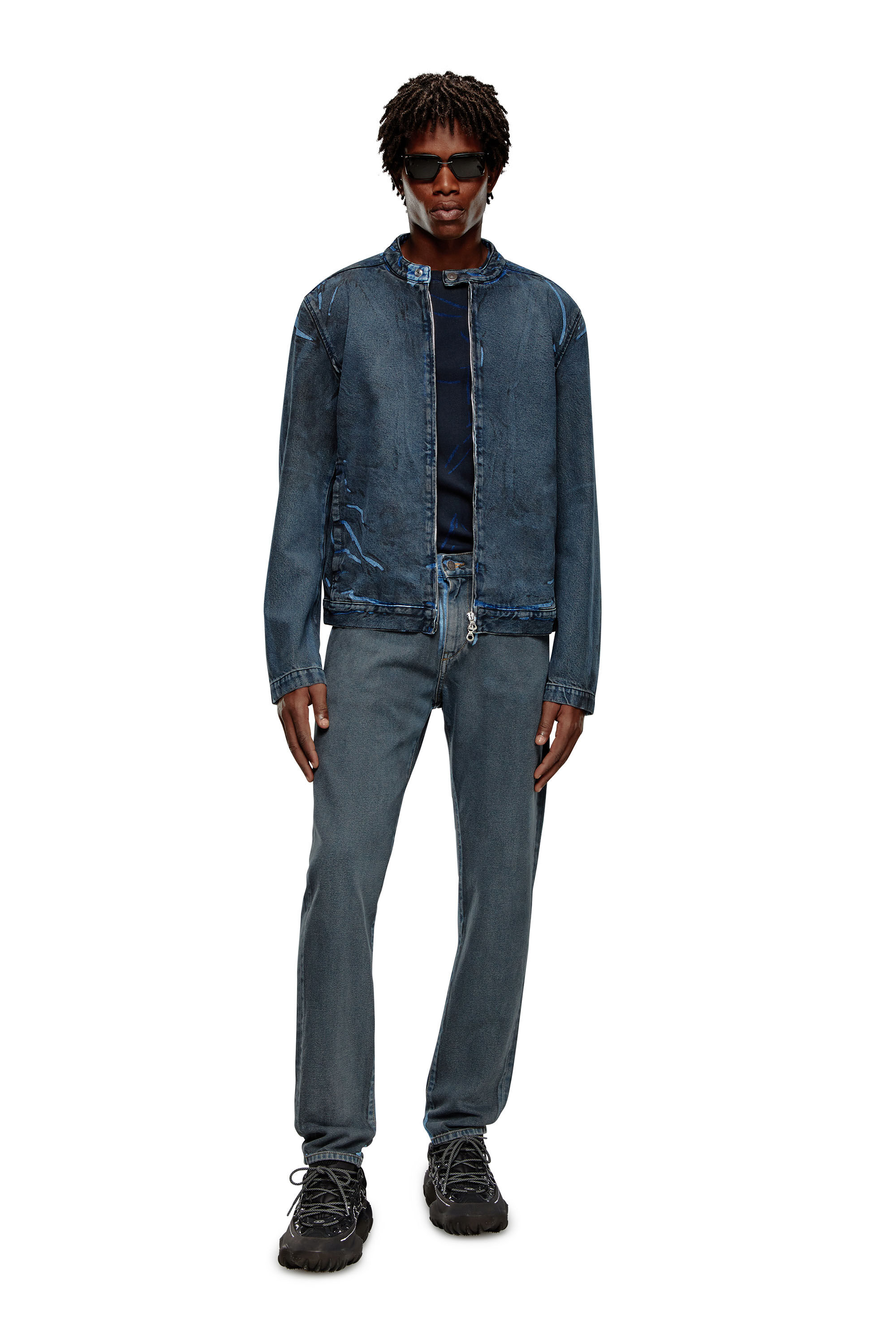 Diesel - Male Slim Jeans 2019 D-Strukt 09I47, Black/Dark Grey - Image 1