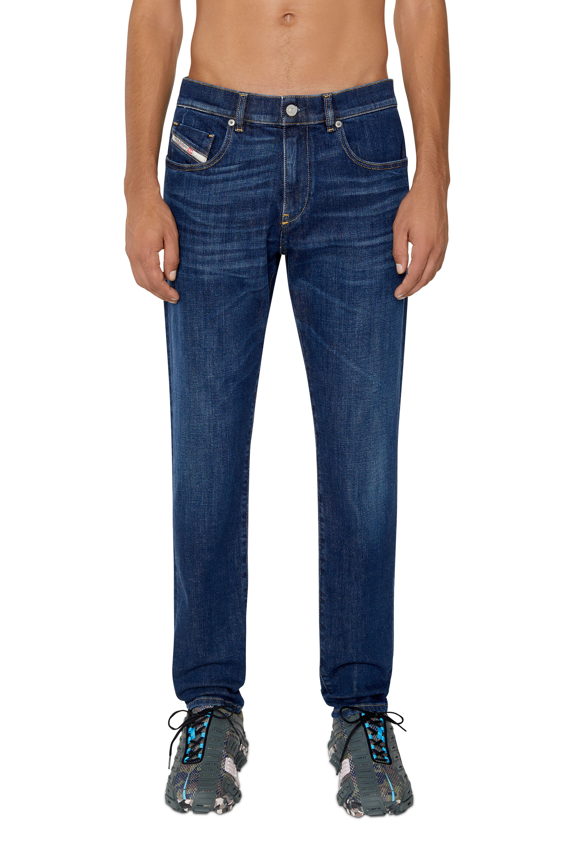 Diesel - Homme Slim Jeans 2019 D-Strukt 09B90, Bleu Foncé - Image 1