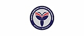Logotyp för agjencia e mbështetjes së shoqërisë civile, med en stiliserad bok och fjäderdesign i rött och blått