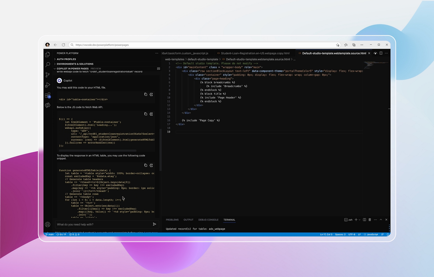 Στιγμιότυπο οθόνης του προγράμματος επεξεργασίας κώδικα σε έναν υπολογιστή
