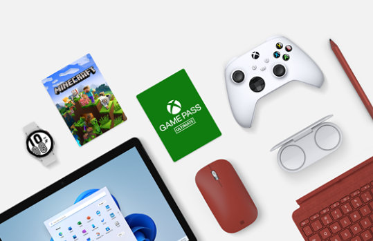 Řada zařízení a her, od ovladače pro Xbox po tablet Surface