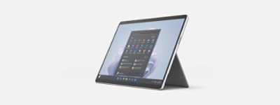 Urządzenie Surface Pro 9 ustawione w różnych pozycjach