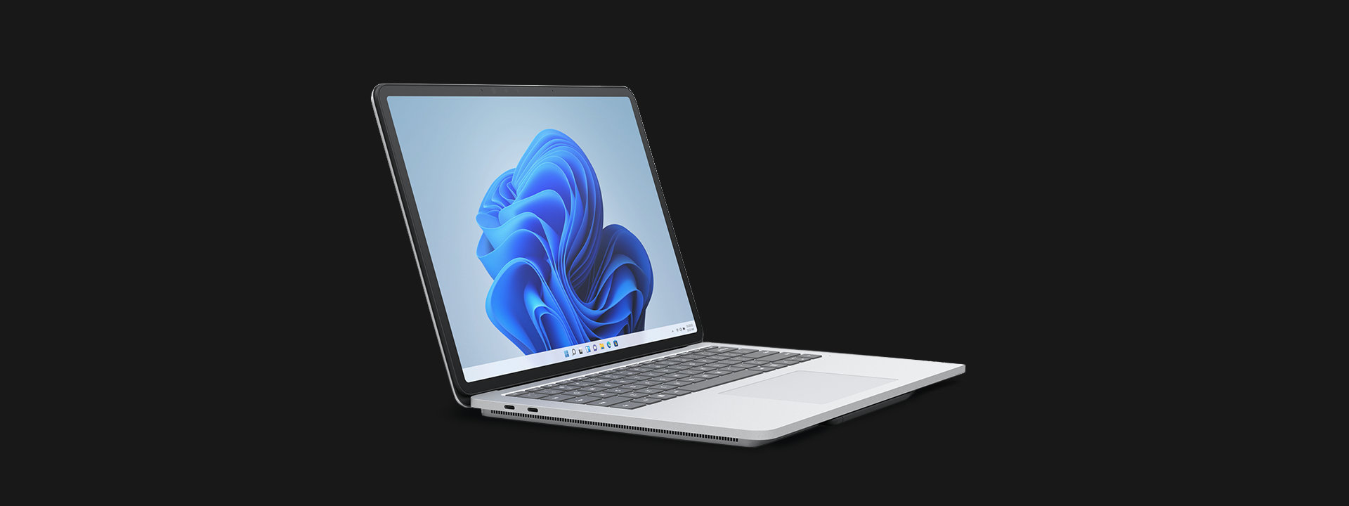 جهاز Surface Laptop Studio في وضع الكمبيوتر المحمول