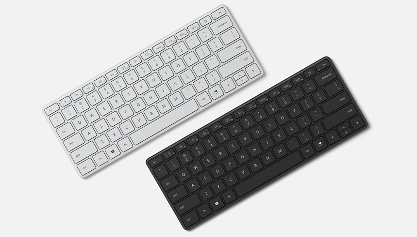 Einzelne Winkelansicht von zwei Tastaturen für Surface.