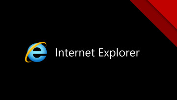 Internet Explorer logo on a dark background