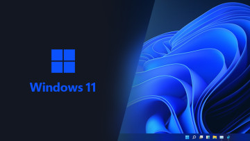 Windows 11 screenshot from the leaked build and the logo