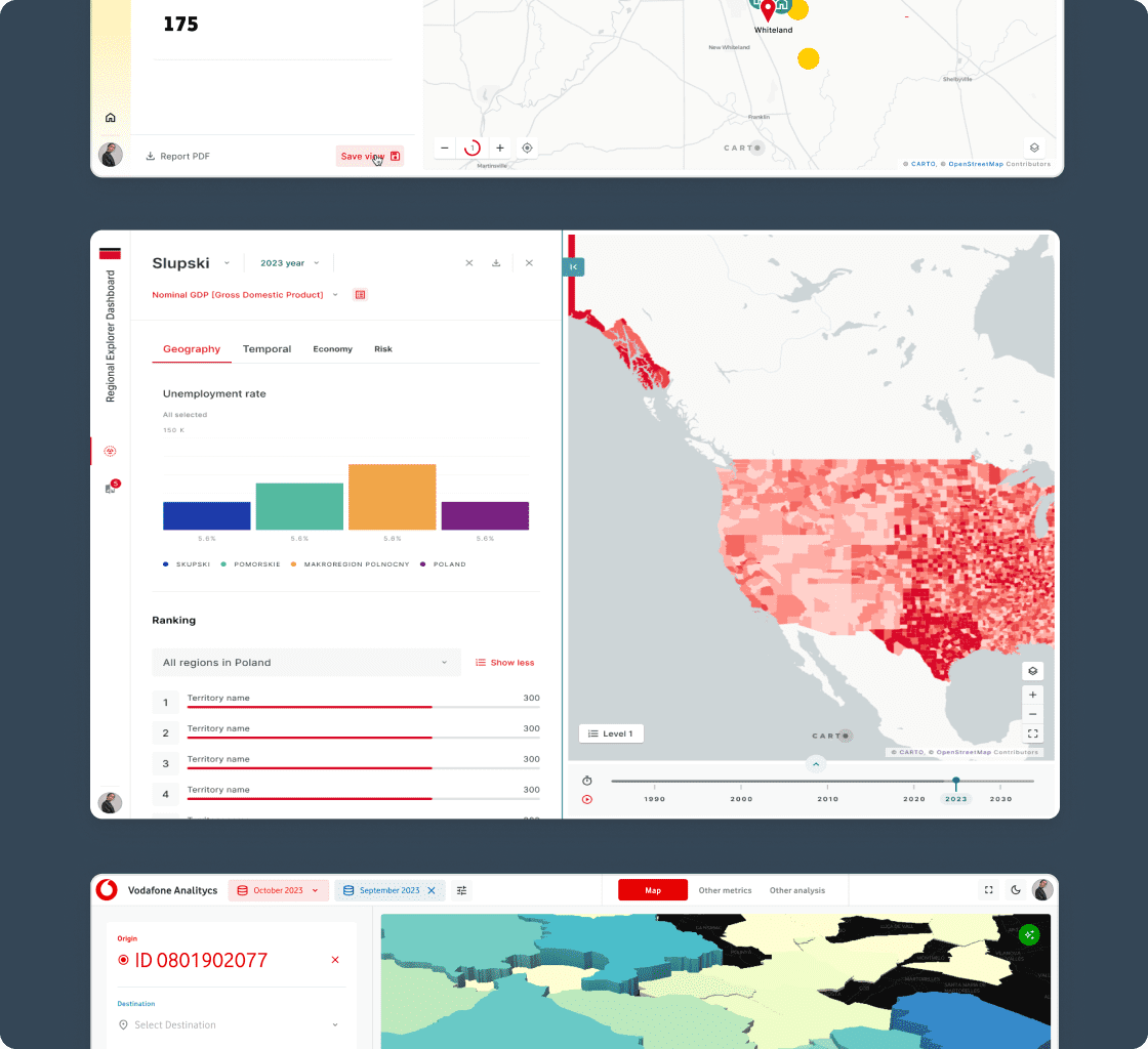 Examples of app development using CARTO for Developers