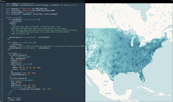 Visual of CARTO for developers