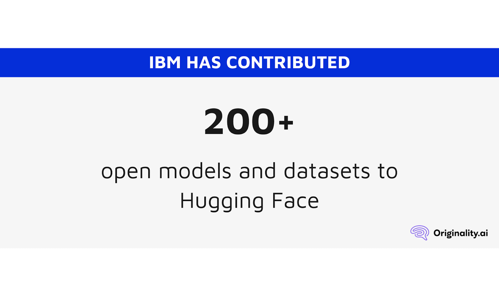 IBM has contributed over 200 open models and datasets to Hugging Face