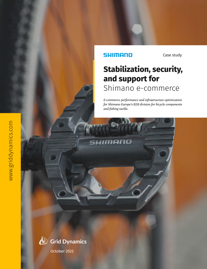 Stabilization, security, and support for Shimano e-commerce