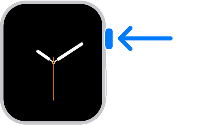 Apple Watch يظهر عليها التاج الرقمي