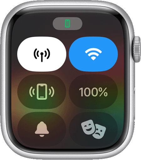 สถานะการเชื่อมต่อบนหน้าจอ Apple Watch