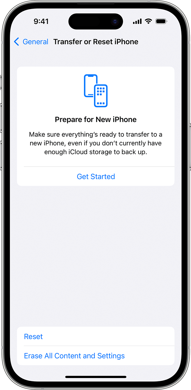 Kasutage iPhone’i sätetes käsku Erase All Content and Settings (Kustuta kogu sisu ja kõik sätted), et isikuandmed kustutada.