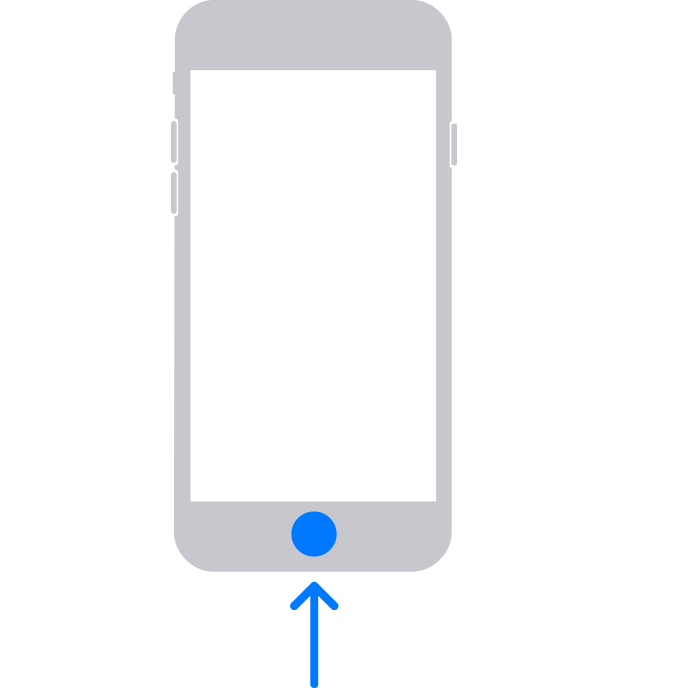 Το κουμπί Αφετηρίας σε ένα παλαιότερο iPhone