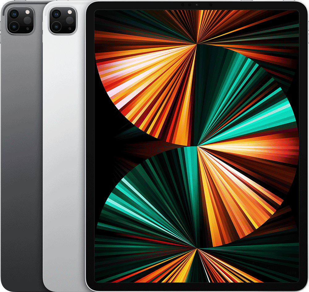 De uitsparing voor de camera op de achterkant van de iPad Pro 12,9-inch (5e generatie)) is vierkant met afgeronde randen