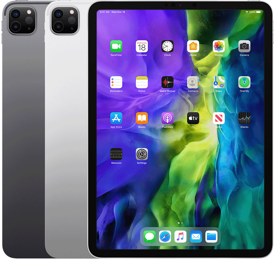 iPad Pro 11-inch (2nd generation) has a USB-C connector and a rounded square-shaped rear camera cut-out