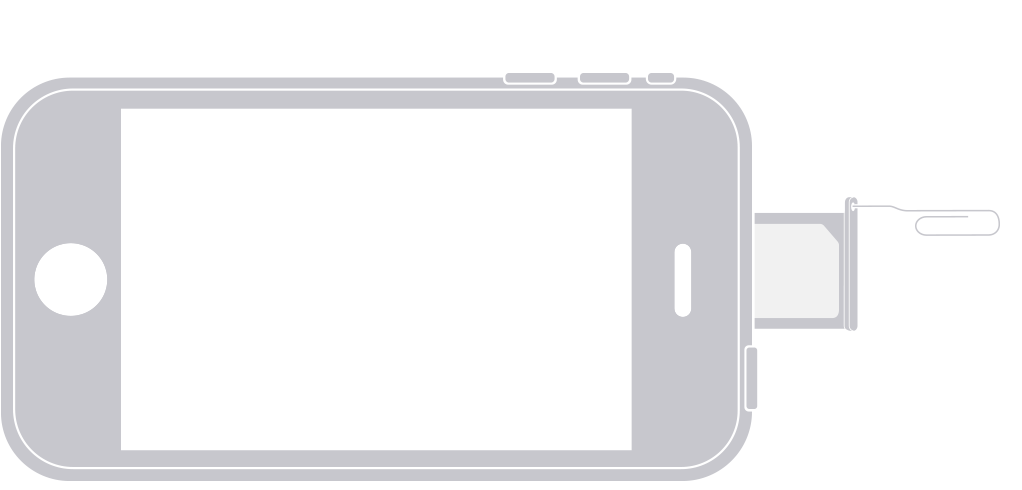 Resimde, iPhone'un üst kısmında yer alan SIM gösterilmektedir