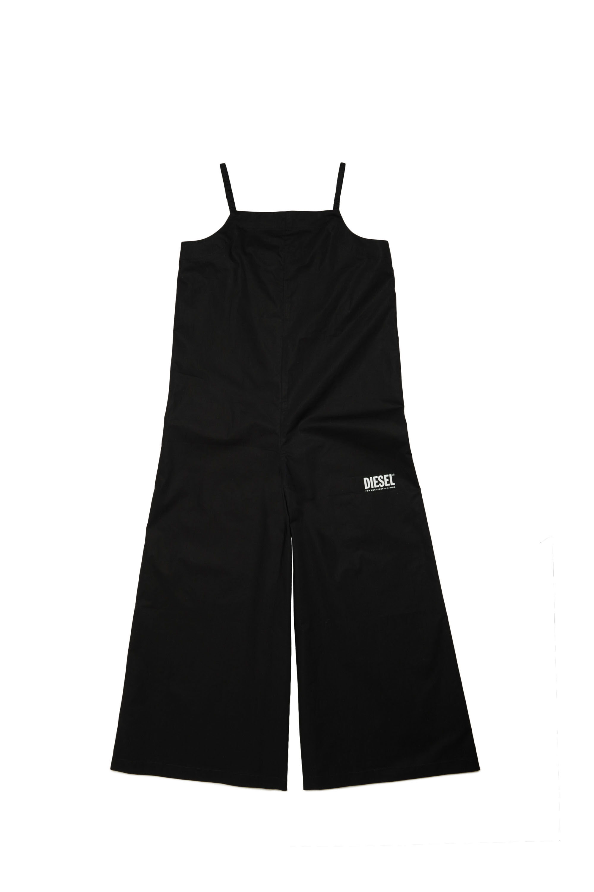 Diesel - MCUANTO, Woman Beach jumpsuit with logo print in Black - Image 1