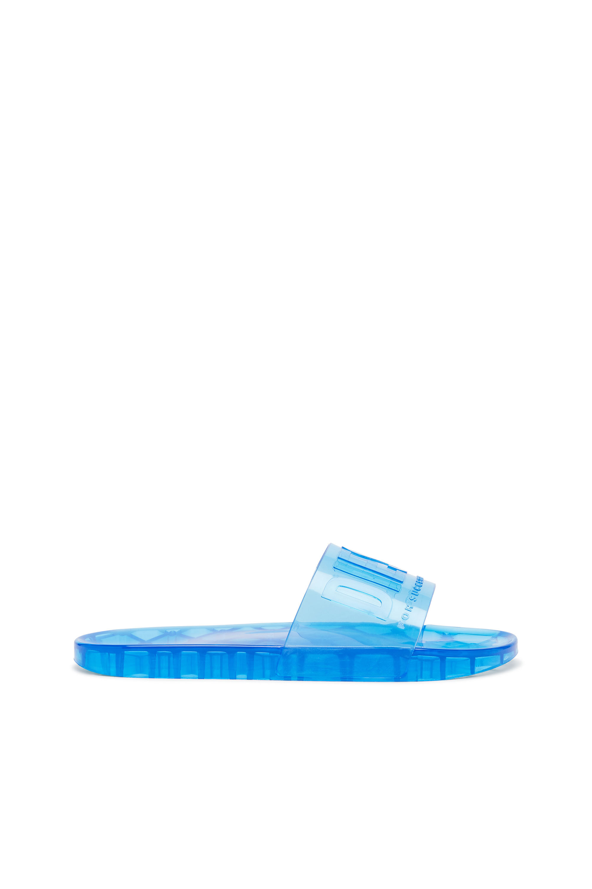 Diesel - SA-KARAIBI GL X, Femme Sa-Karaibi-Claquettes de piscine en PVC transparent in Bleu - Image 1