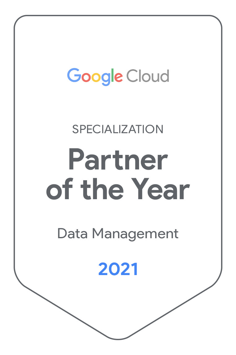 Utmärkelse för Specialization Partner of the Year Data Management 2021