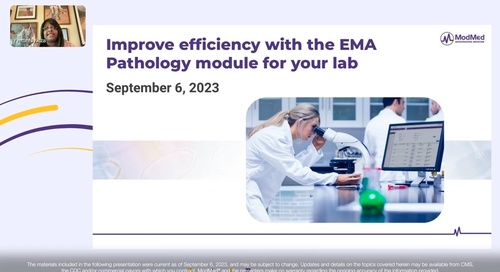 Improve efficiency with the EMA Pathology module for your lab